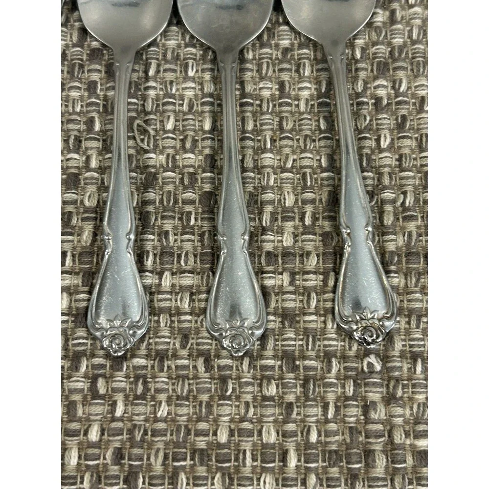 Oneida Arbor Rose True Rose Teasooons